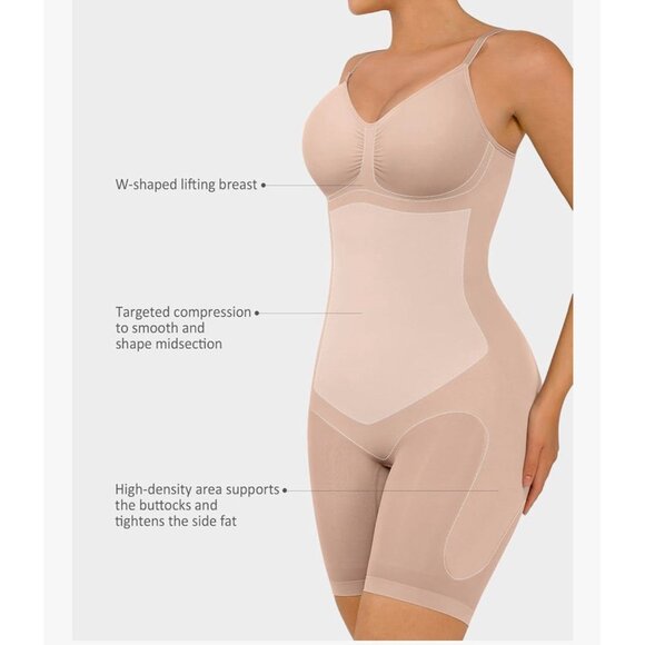 FeelinGirl Shapewear Tummy Control Full Bust Body Shaper Bodysuit-XS/ S - Picture 3 of 4